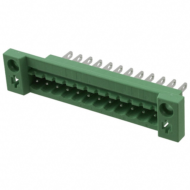 0707196 TERM BLK HEADER 12POS GREEN