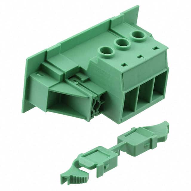 1703784 TERM BLK HEADER 3POS GREEN