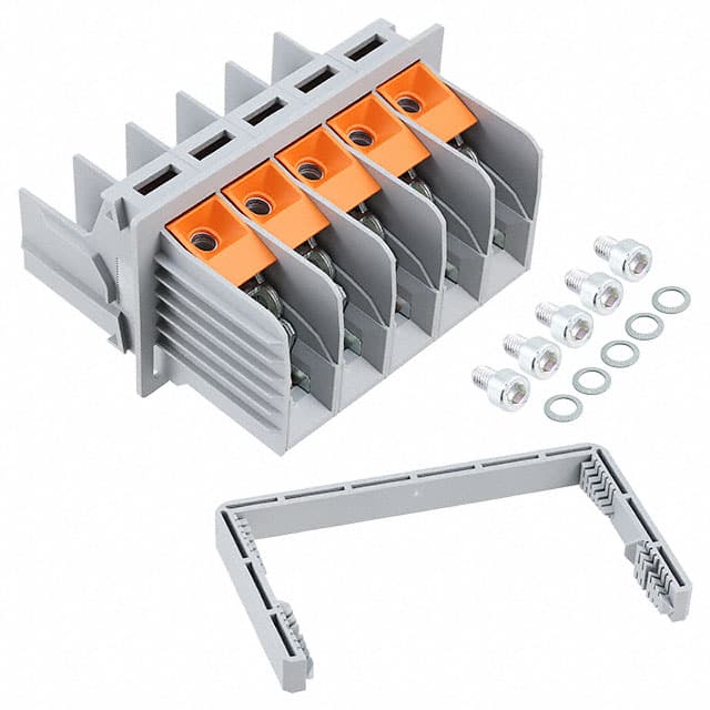 1708749 TERM BLK PUSH IN CLMP 5POS GRAY