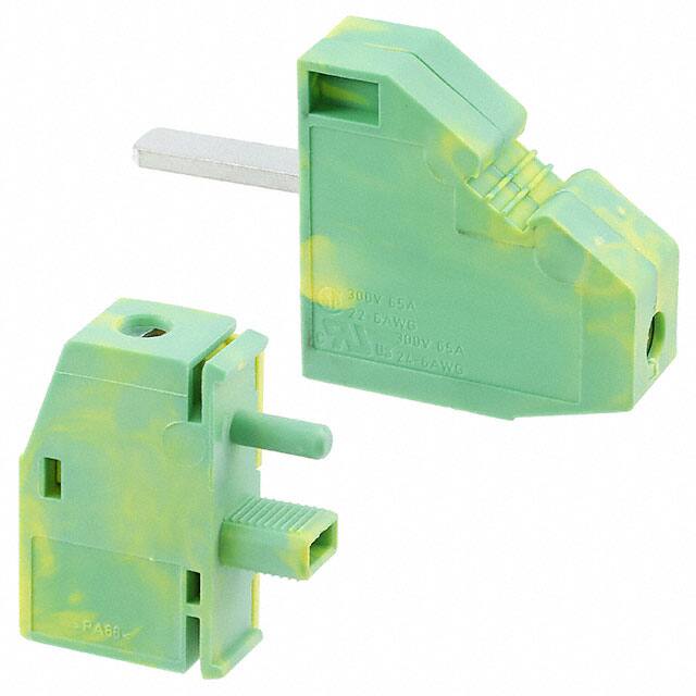 0709291 TERM BLK SCREW CLAMP 1POS GREEN