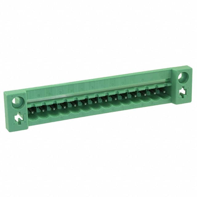 0707358 TERM BLK HEADER 14POS GREEN