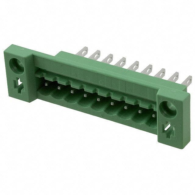0707167 TERM BLK HEADER 9POS GREEN