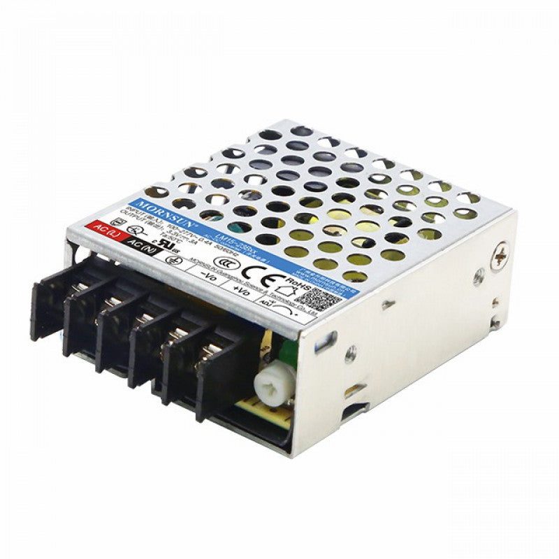 LM15-23B24 The Morning Star Industrial LM15-23B24 is a 15W enclosed AC/DC converter with a 625mA output current. It features chassis mounting and adjustable output.