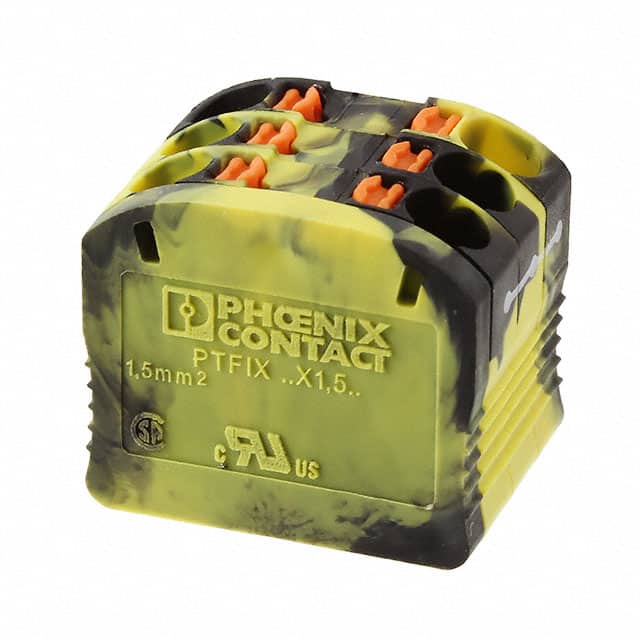 3002795 DISTRIBUTION BLOCK BLACK/YELLOW