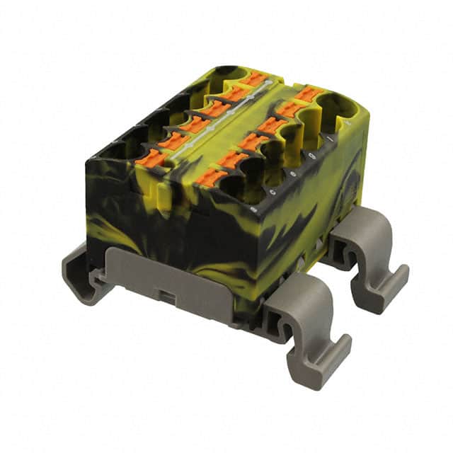 3273700 DISTRIBUTION BLOCK BLACK/YELLOW