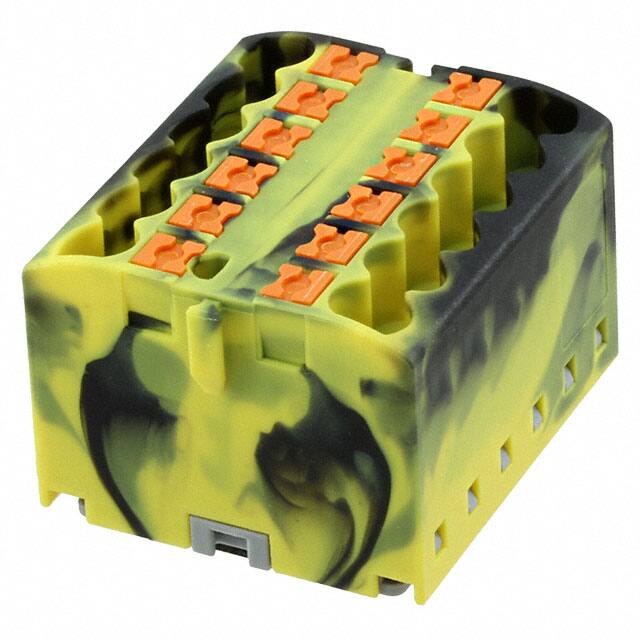 3273436 DISTRIBUTION BLOCK BLACK/YELLOW