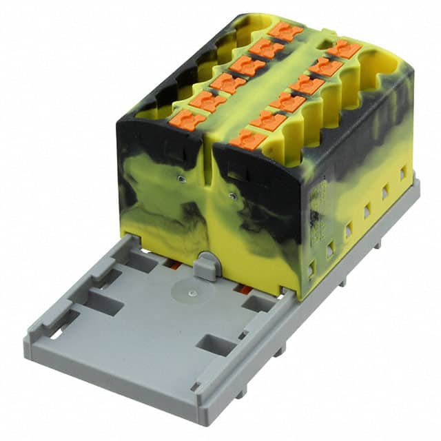 3273042 DISTRIBUTION BLOCK BLACK/YELLOW
