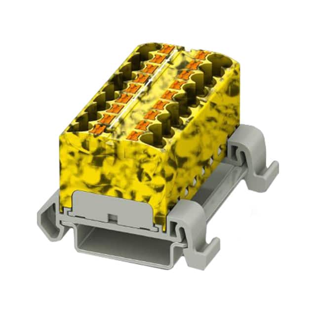 3273722 DISTRIBUTION BLOCK BLACK/YELLOW