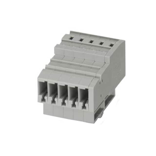 3042654 TERM BLK RCPT 5POS 12.4MM GRAY