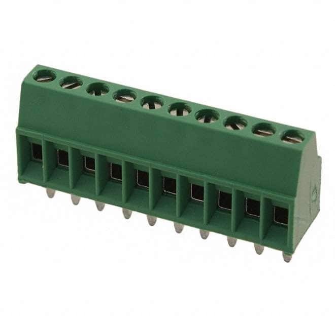 1-282834-0 TERM BLK 10P SIDE ENT 2.54MM PCB
