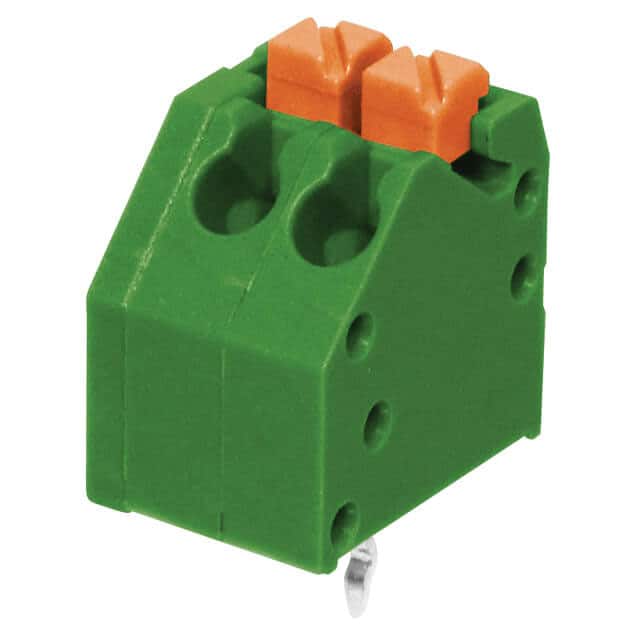 TBL002A-350-02GR-2OR TERMINAL BLOCK, SCREWLESS, 3.50,