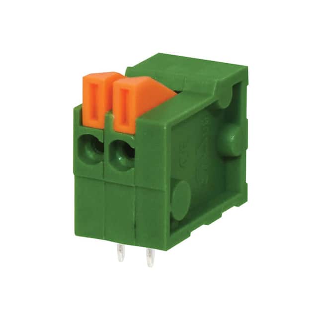 TBL003-254-02GR-2OR TERMINAL BLOCK, SCREWLESS, 2.54,