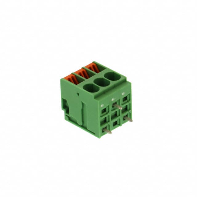 1017522 TERM BLK 3P SIDE ENT 6.35MM PCB