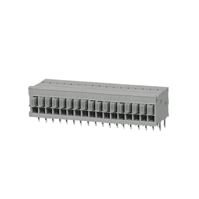 TBL009-254-17GY-2GY TERMINAL BLOCK, SCREWLESS, 2.54,