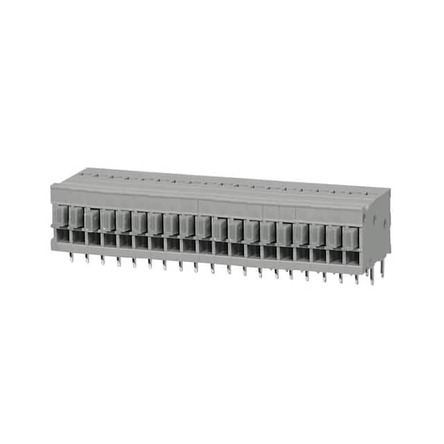 TBL009-254-19GY-2GY TERMINAL BLOCK, SCREWLESS, 2.54,