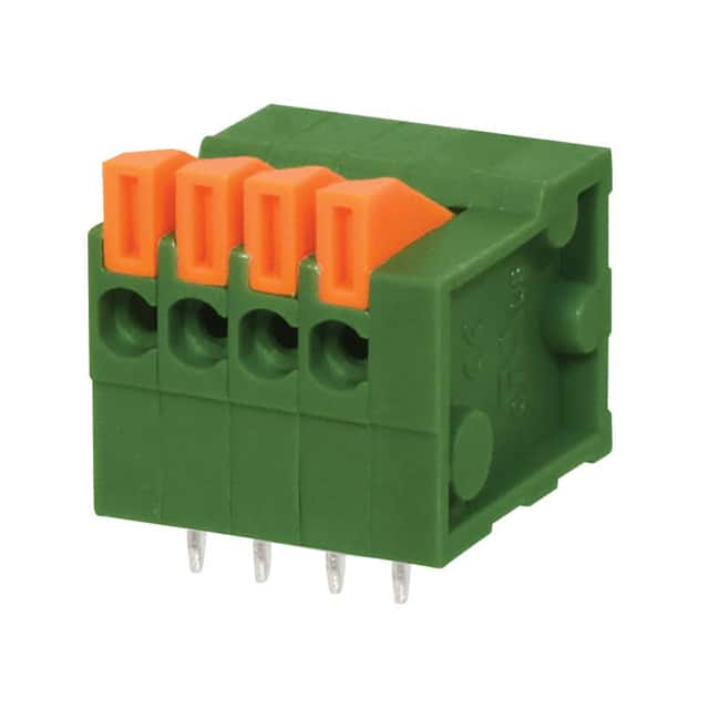 TBL003-254-04GR-2OR TERMINAL BLOCK, SCREWLESS, 2.54,