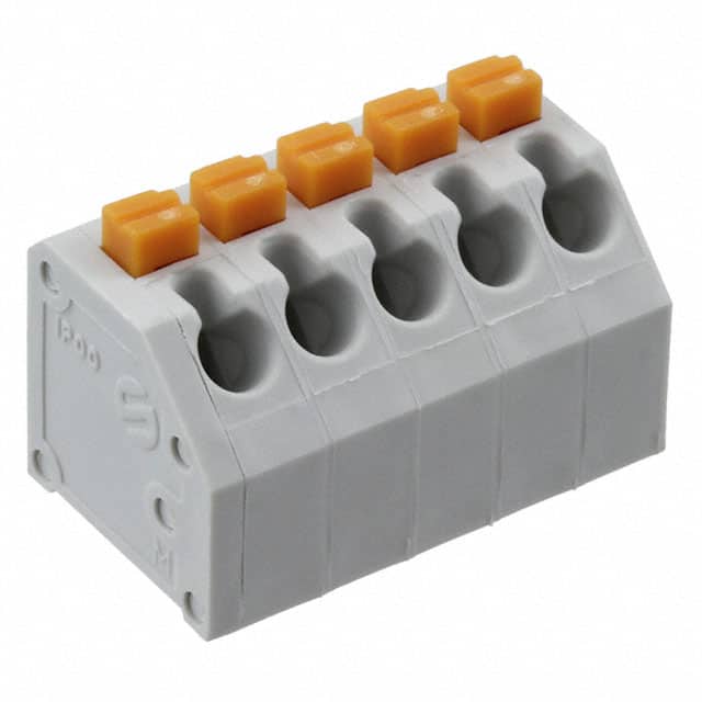 691412320005 TERM BLOCK 5POS 45DEG 3.81MM PCB