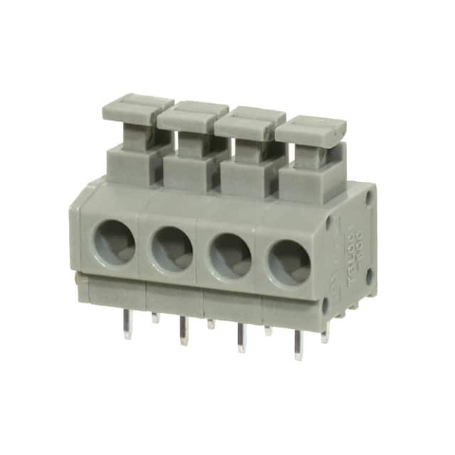 TBL001-500-04GY-2GY TERMINAL BLOCK, SCREWLESS, 5.00,