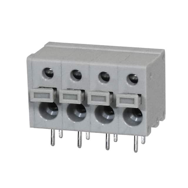 TBL009-500-04GY-2GY TERMINAL BLOCK, SCREWLESS, 5.00,