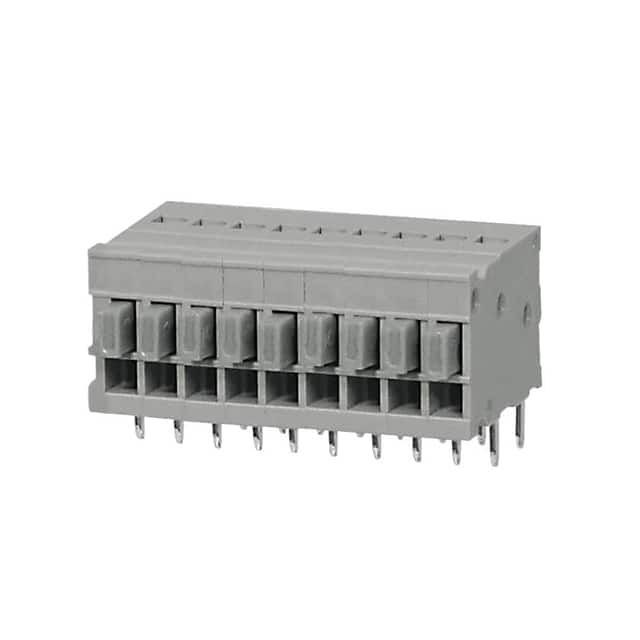 TBL009-254-09GY-2GY TERMINAL BLOCK, SCREWLESS, 2.54,