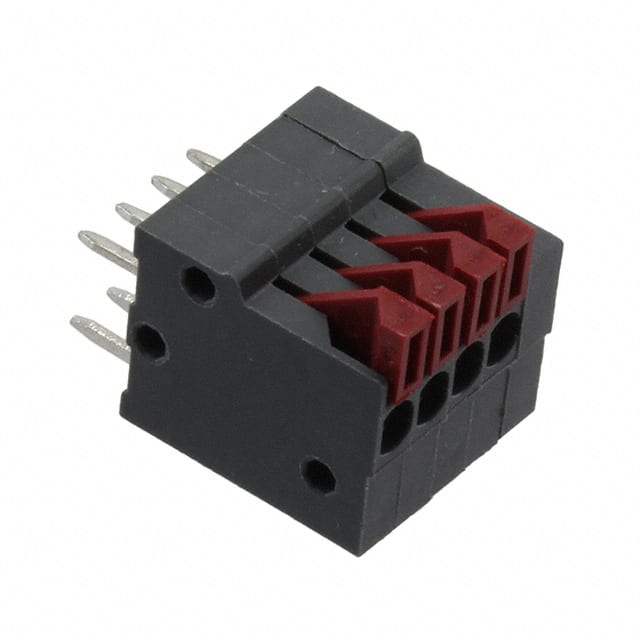 32.4454 PUSHIN PCB TERM 4P 2.54MM 6A GRY