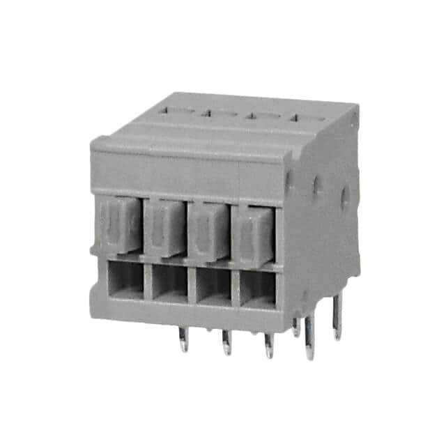 TBL009-254-04GY-2GY TERMINAL BLOCK, SCREWLESS, 2.54,