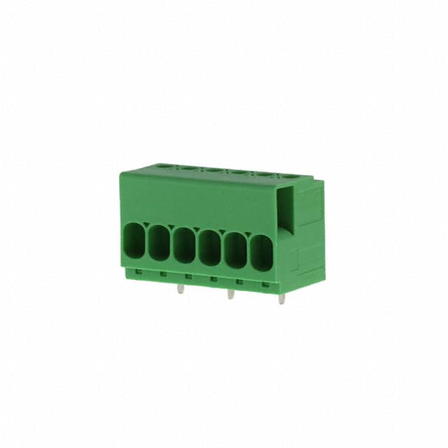1017519 TERM BLK 6P SIDE ENT 6.35MM PCB