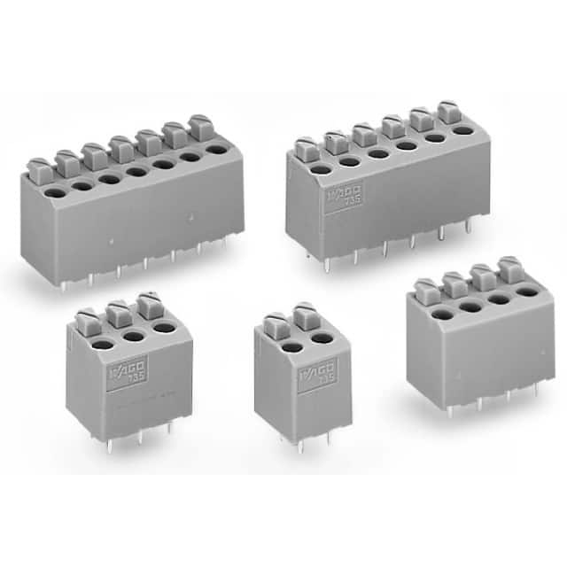 735-304 PCB TERMINAL BLOCK; PUSH-BUTTON;