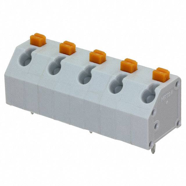 691412420005 TERM BLOCK 5POS 45DEG 7.62MM PCB
