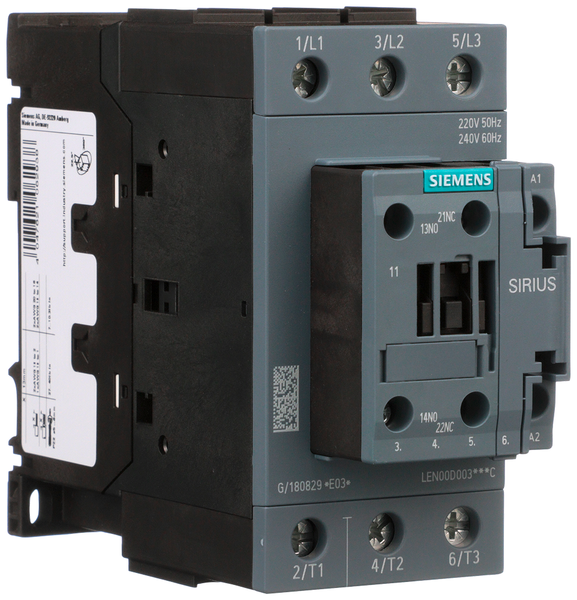 US2:LEN00D003208C This Siemens US2:LEN00D003208C is a 3-pole contactor with a 60A current rating and 600V voltage rating. It features a chassis mount type.