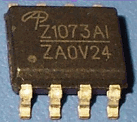 AOZ1073AI The AOZ1073AI from AOS is a synchronous PWM switching buck regulator. It operates from a 4.5V to 18V input voltage range and can source up to 3A of continuous output current.