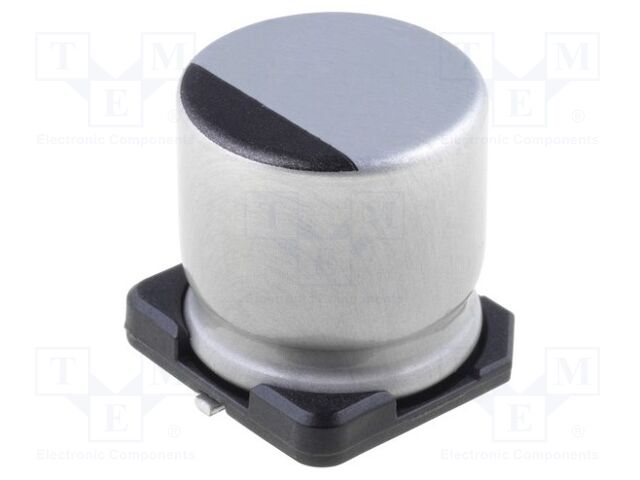 UCD1C152MNQ1MS The Nichicon UCD1C152MNQ1MS is a low ESR electrolytic capacitor with 1500µF capacitance and a 16V DC operating voltage. It is designed for SMD mounting.