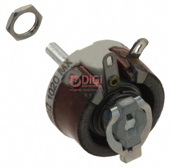 RES100 The Ohmite RES100 is a wirewound linear rotary potentiometer with 100 Ohms resistance and a 12.5W power rating. It features a panel mount design with solder lug termination.
