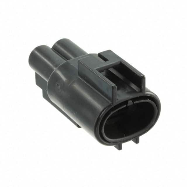 176143-2 CONN MALE TAB HSG 0.187 2POS BLK