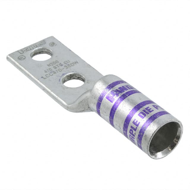 LCC4/0-38DW-X CONN TERM RECT LUG 4/0 AWG #3/8