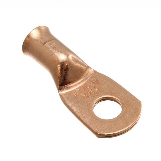 0192210406 CONN RING FLAT 6AWG #1/4 CRIMP