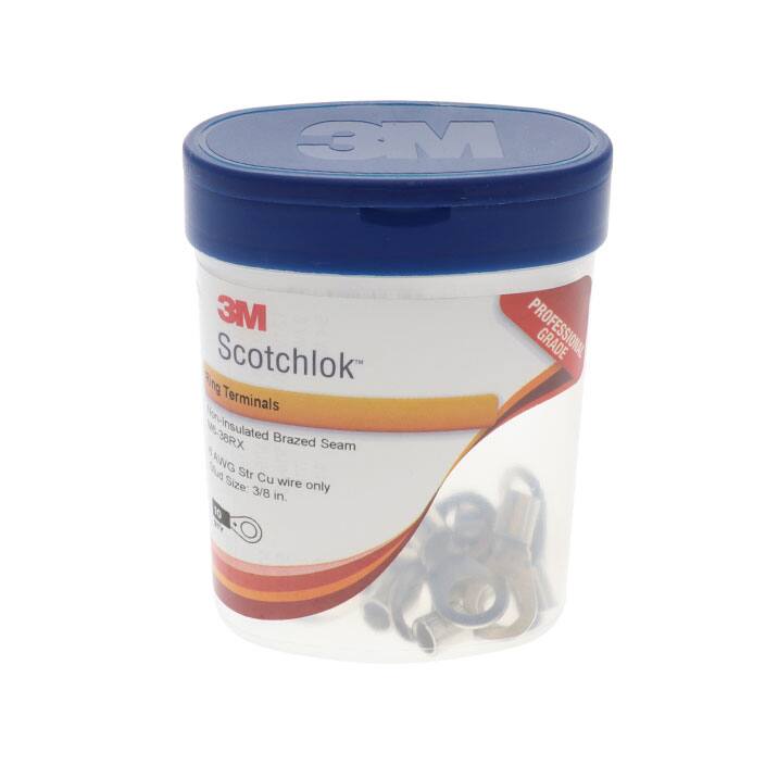 M6-38RX-BOTTLE CONN RING CIRC 6AWG #3/8 10PC