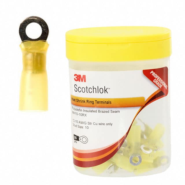 MH10-10RX-BOTTLE CONN RING CIRC 10-12AWG #10 25PC