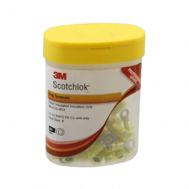 MNG10-8RX-BOTTLE CONN RING CIRC 10-12AWG #8 50PC