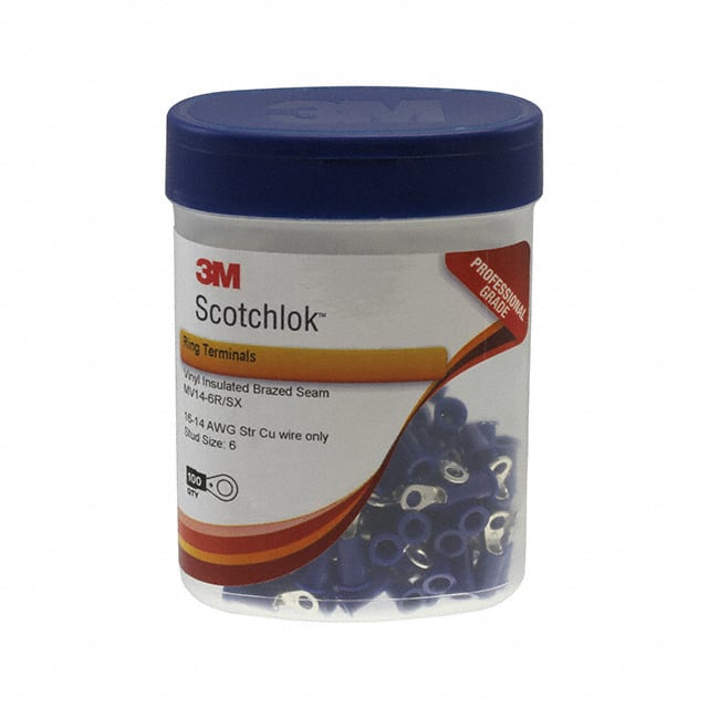 MV14-6R/SX-BOTTLE CONN RING CIRC 14-16AWG #6 100PC