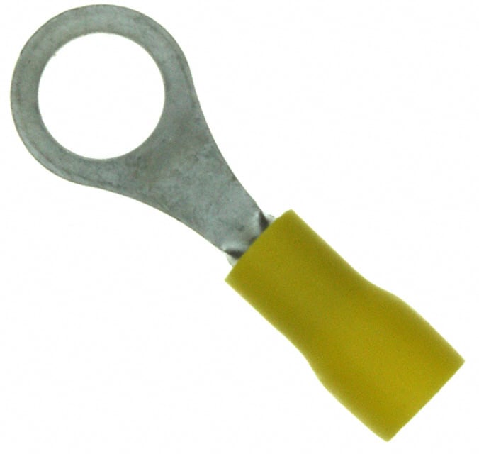 PV22-8R-CY CONN RING CIRC 22-26AWG #8 CRIMP