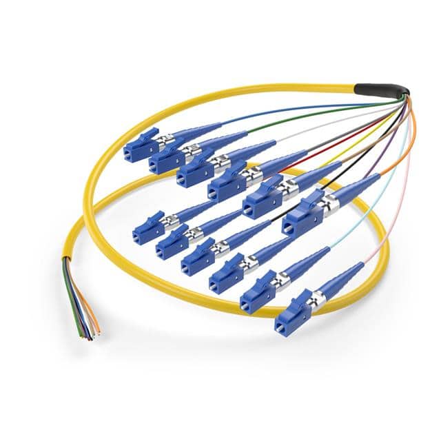 FJ9LCX-03M-12FR FIBER PIGTAIL 12STR SM LC 3M