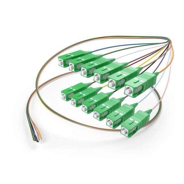 FJ9SCAX-03M-12FR-900 FIBER PIGTAIL 12STR SM SC/APC 3M