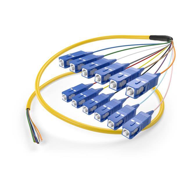 FJ9SCX-02M-12FR FIBER PIGTAIL 12STR SM SC/UPC 2M