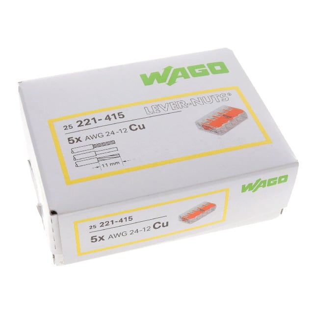 221-415/K194-4045 SPLICE LEVER 24-12AWG 5POS 25PC