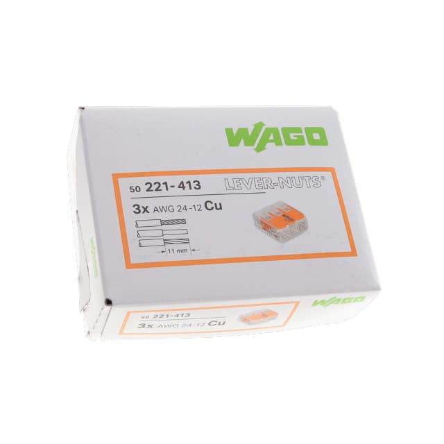 221-413/K194-4045 SPLICE LEVER 24-12AWG 3POS 50PC