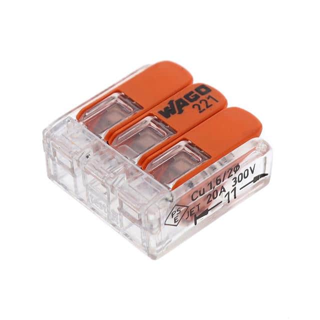 221-413/996-010 SPLICE LEVER 24-12AWG 3POS 10PC