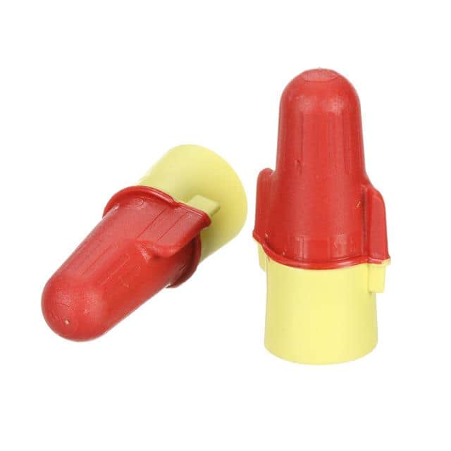 R/Y+POUCH CONN WIRE CAP RED/YLW TWST 100PK