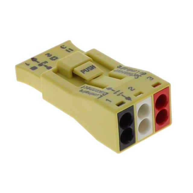 873-903/VE00-0500 PUSHWIRE SPLICE 3POS YELLOW