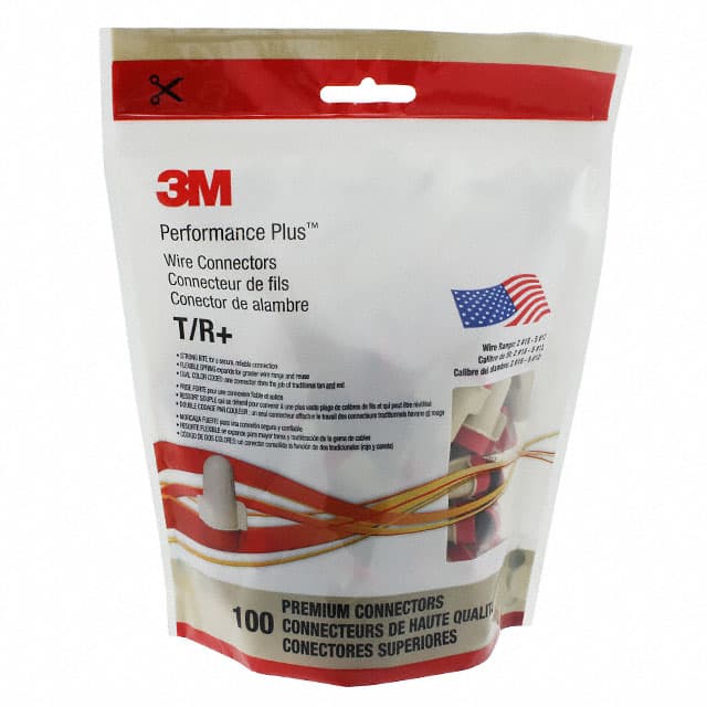 T/R+POUCH CONN WIRE CAP SUPERTAN/RED100/PK